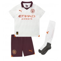 Manchester City Kevin De Bruyne #17 Udebane Trøje Børn 2023-24 Kortærmet (+ Korte bukser)